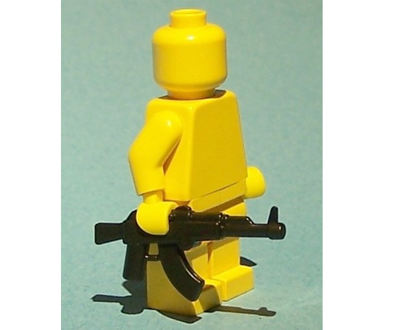 Brickarms AKM AK-47 for Lego Minifigures Gunmetal 5x 
