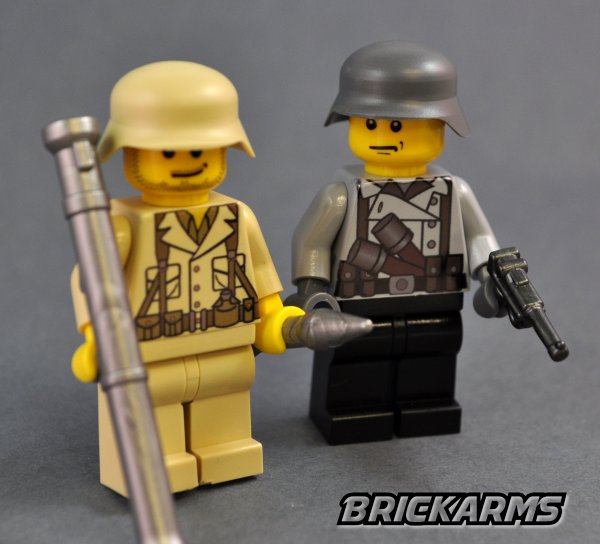 Black Stahlhelm German WWII Helmet Compatible w/ toy brick minifigure W36 