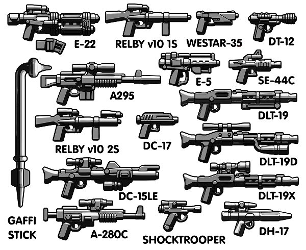 BrickArms PISTOL Pack 12 Guns Weapons for Custom  Minifigures NEW 