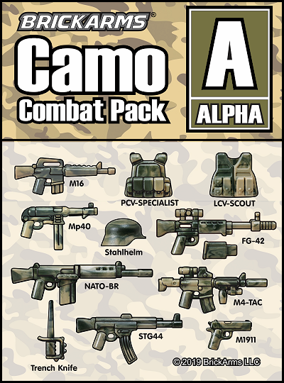 DELTA Weapons Pack for Brick Minifigures BrickArms Camo Combat Pack 
