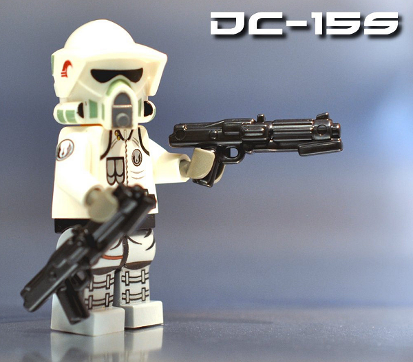 Brickarms DC-15 Star Wars Blaster for Lego Minifigures Black 5x 