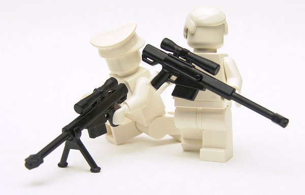 M82A .50 Black Caliber Sniper Rifle compatible with toy brick minifigures W140 