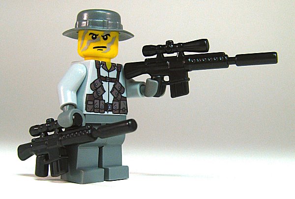 Black M110 Sniper Rifle for LEGO army military brick minifigures