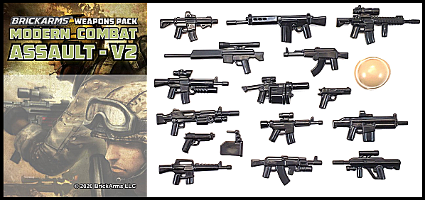 Combat - Assault Pack LEGO Minifigure Weapons
