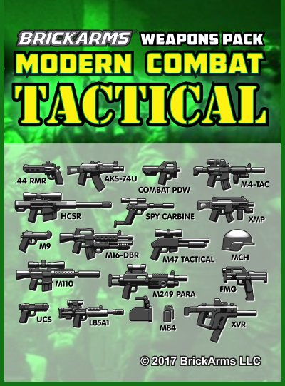 BrickArms Modern Combat v6 Tactical Weapons Pack 2017 for Lego Minifigures 