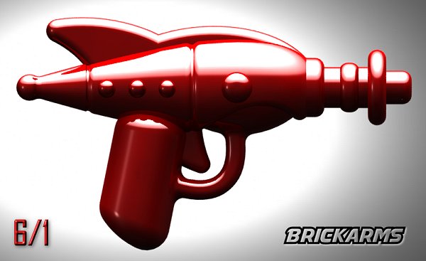 Brickarms Retro Ray Gun for Lego Minifigures Bronze 5 Pack 