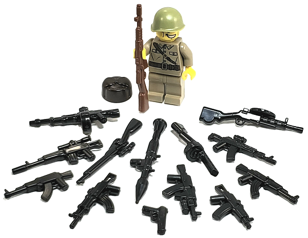 new Dark Green Weapons for LEGO minifigures Details about   Set 8.1 Assault Kit RusArms 