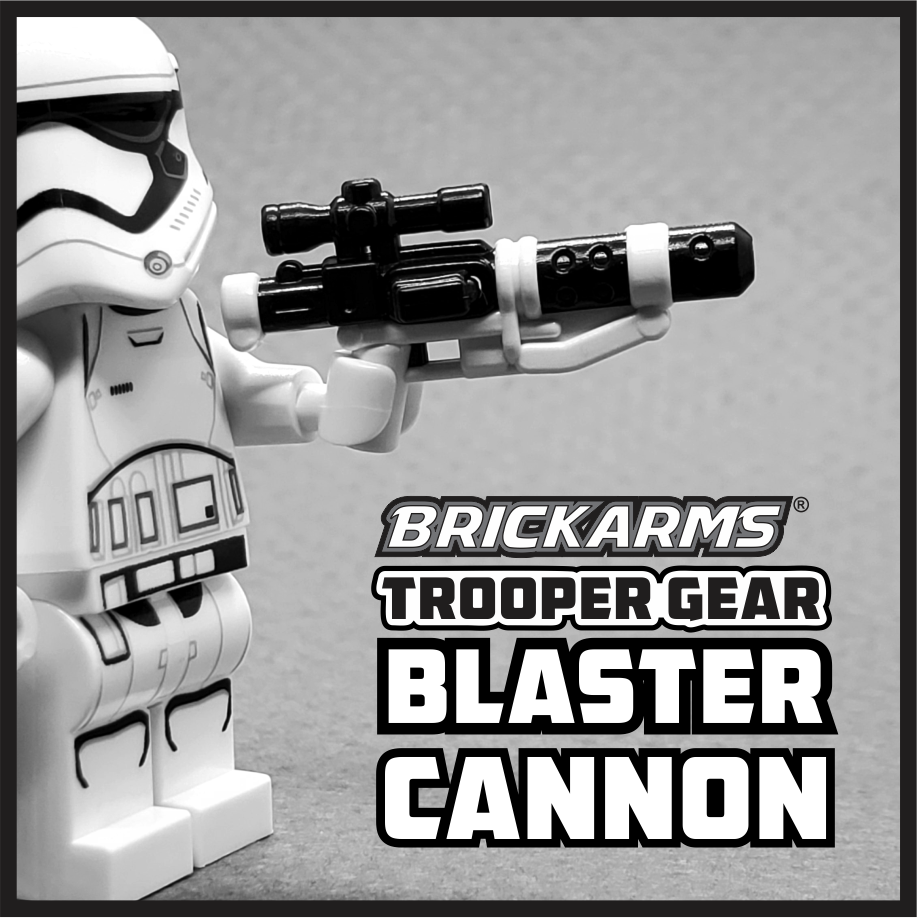 BRICKARMS Trooper Gear Blaster Pistol Red and Black Pack compatible with Lego® 