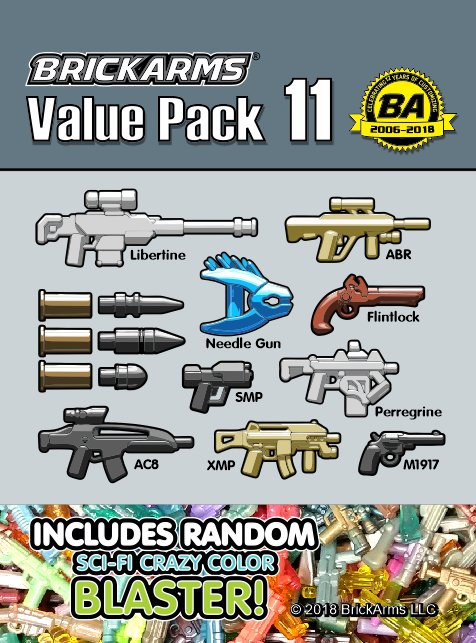 Brickarms Value Pack #6 Scale Guns for Lego Minifigures 