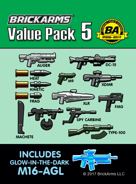 BRICKARMS Value Pack #9 Weapon Pack w/ Random Sci Fi Weapon for Minifigures NEW 