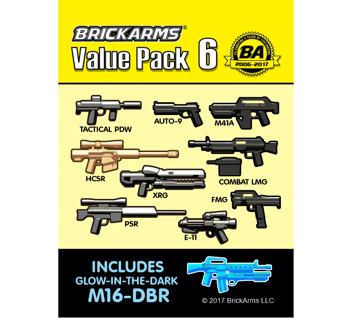 Brickarms Weapons Value Pack 11 Fits Lego Minifigures 
