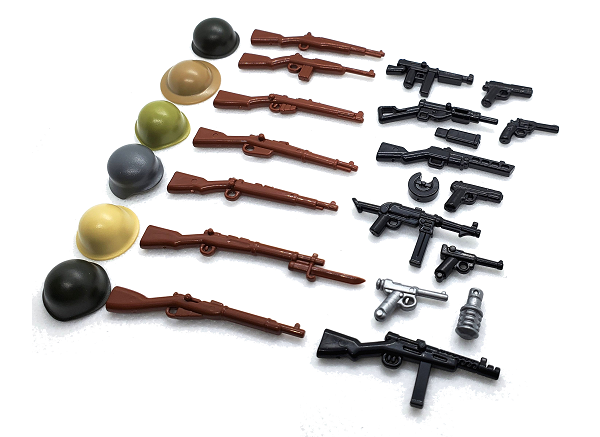 WW2 for lego Minifigures 4x Brickarmy bolt action rifle Gun WW1 