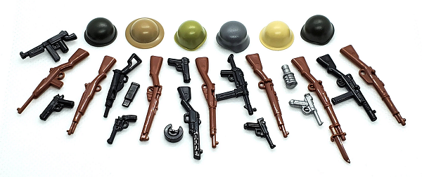 BRICKBUMS CUSTOM WORLD WAR 2 MACHINE GUNS PACK DESIGNED FOR LEGO MINIFIGS NEW 