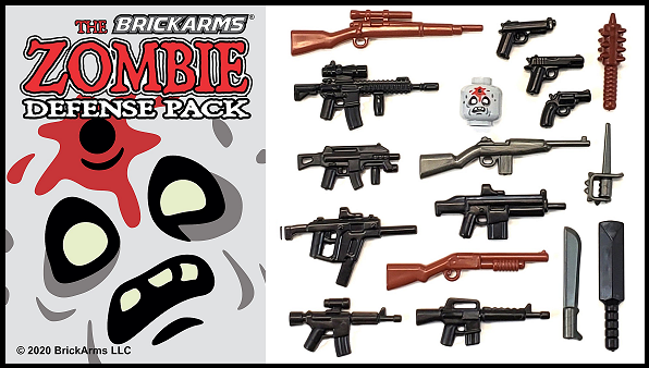 Zombie Defense 2020 Pack LEGO Weapons Pack