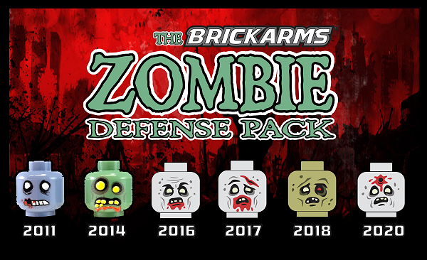 BrickArms Zombie Defense 2020 Pack Weapons for Brick Minifigures 